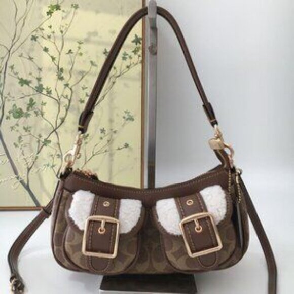 Coach Ashton Bag In Signature Canvas in Tan/Natural - Picture 3 of 7